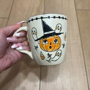 Vintage Style Halloween Mug – Eli + Ana Ceramic Pumpkin & Ghosts (NWOT)